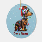 Dachshund Dog Christmas Gepersonaliseerd Ornament (Links)