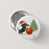 Dachshund Dog Christmas Gift Ronde Button 3,2 Cm (Voorkant /achterkant)