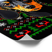 Dachshund Dog Christmas Ugly Sweater Santa Adults Poster (Hoek)