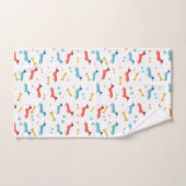 Dachshund Dog Colorful Doxies en Botten Bad Handdoek (Handdoek)