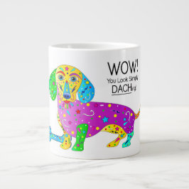 Dachshund Dog Colorful Kaleidoscope Collectie Grote Koffiekop