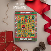 Dachshund Dog Counting Kerstmis Advent Calendar Feestdagenkaart