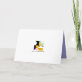 Dachshund Dog Cute Funny Paarse Custom Text Feestdagen Kaart (Achterkant)