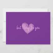 Dachshund Dog Cute Funny Paarse Custom Text Flat Feestdagenkaart (Achterkant)