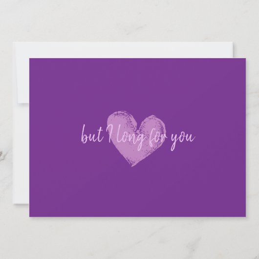 Dachshund Dog Cute Funny Paarse Custom Text Flat Feestdagenkaart (Achterkant)