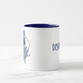 Dachshund Dog Dad Mok - Aangepaste naam Ijsblauw (Midden)
