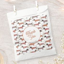 Dachshund Dog Dank u persoonlijk Bedankzakje