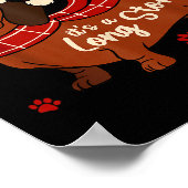 Dachshund Dog Dear Santa Its A Long Story Funny Ch Poster (Hoek)