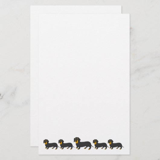 Dachshund Dog Design Briefpapier (Voorkant / Achterkant)