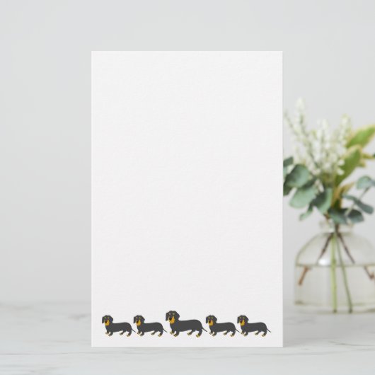 Dachshund Dog Design Briefpapier (Staand voorkant)