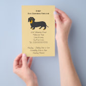 Dachshund Dog Design Dog Grooming Flyer (Hand)