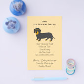 Dachshund Dog Design Dog Grooming Flyer (Enkel)
