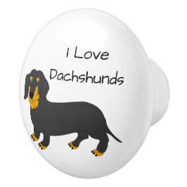 Dachshund Dog Design Keramische Knop