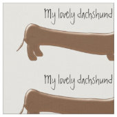 Dachshund Dog Design Stof (Close Up)