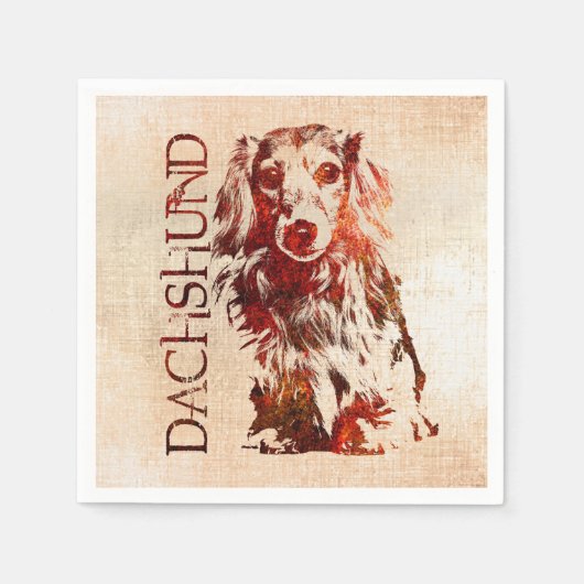 Dachshund dog - Doxie Servet (Voorkant)