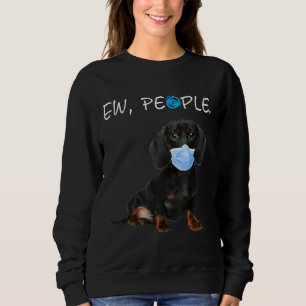 Dachshund Dog Ew Dog Mensen die een gezichtsmas dr Trui