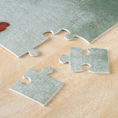 Dachshund Dog Floral over Groen Legpuzzel (Zijkant)