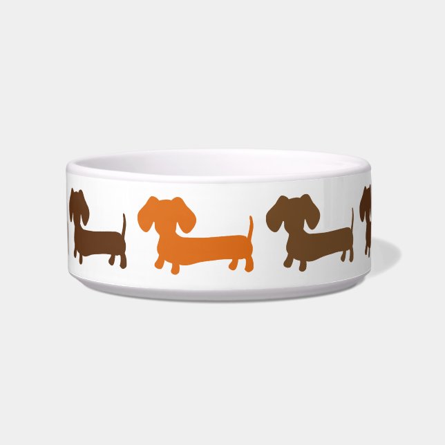 Dachshund Dog Food Dish Water Bowl Voerbakje (Voorkant)