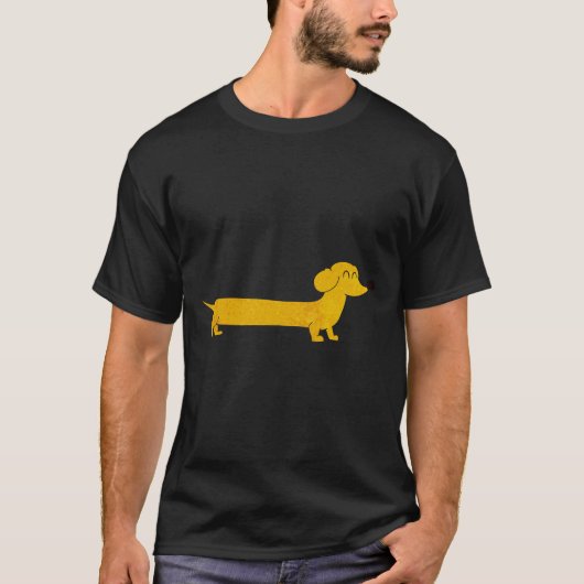 Dachshund Dog Fun Colorful Pattern T-shirt (Voorkant)