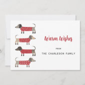 Dachshund Dog Fun Feestdagenkaart (Voorkant)