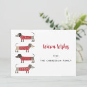 Dachshund Dog Fun Feestdagenkaart (Staand voorkant)