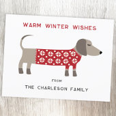 Dachshund Dog Fun Feestdagenkaart