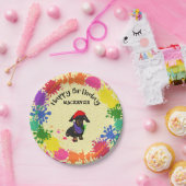Dachshund Dog Fun Paint Art Birthday Party     Papieren Bordje (Feest)