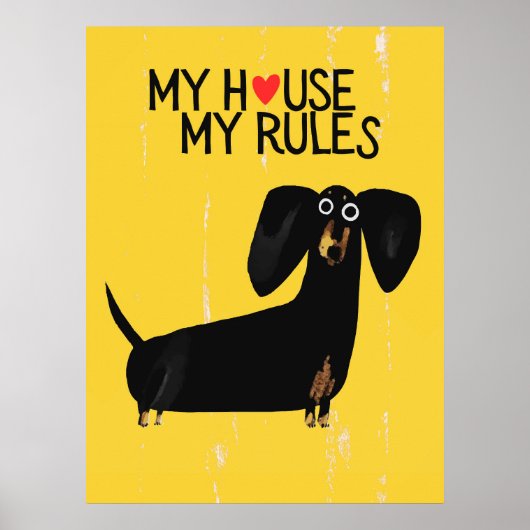 Dachshund dog | Funny & decorative Poster (Voorkant)