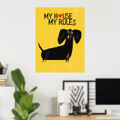 Dachshund dog | Funny & decorative Poster (Thuiskantoor)