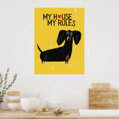 Dachshund dog | Funny & decorative Poster (Keuken)