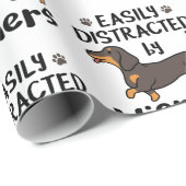Dachshund Dog, gemakkelijk verstoord door Wenen Cadeaupapier (Rol Hoek)