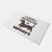 Dachshund Dog, gemakkelijk verstoord door Wenen Deurmat (Schuin)
