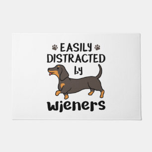 Dachshund Dog, gemakkelijk verstoord door Wenen Deurmat