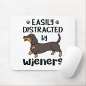 Dachshund Dog, gemakkelijk verstoord door Wenen Muismat (Met muis)