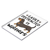 Dachshund Dog, gemakkelijk verstoord door Wenen Notitieboek (Linkerzijde)