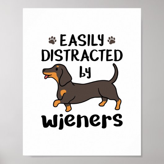 Dachshund Dog, gemakkelijk verstoord door Wenen Poster (Voorkant)