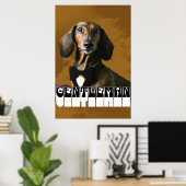Dachshund Dog Gentleman Poster (Thuiskantoor)