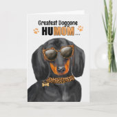Dachshund Dog Greatest HuMOM Moederdag Feestdagen Kaart (Voorkant)