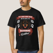 Dachshund Dog Hair Glitter T-shirt (Voorkant)