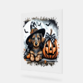 Dachshund Dog Halloween Acryl Bord (Hoek)