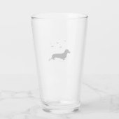 Dachshund Dog � Halloween Moon Silhouette Classic  Glas (Achterkant)