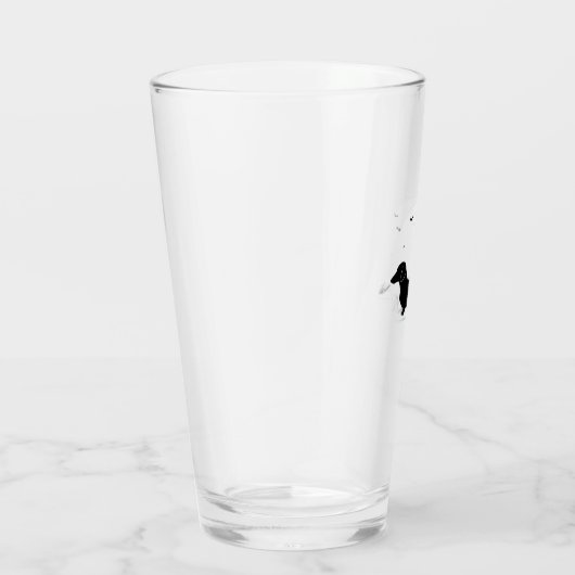 Dachshund Dog � Halloween Moon Silhouette Classic  Glas (Rechts)