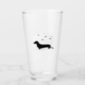 Dachshund Dog � Halloween Moon Silhouette Classic  Glas (Voorkant)