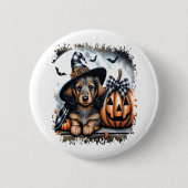 Dachshund Dog Halloween Ronde Button 5,7 Cm (Voorkant)