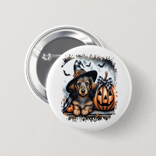 Dachshund Dog Halloween Ronde Button 5,7 Cm (Voorkant /achterkant)