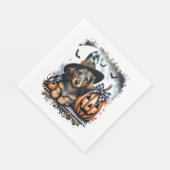 Dachshund Dog Halloween Servet (Hoek)