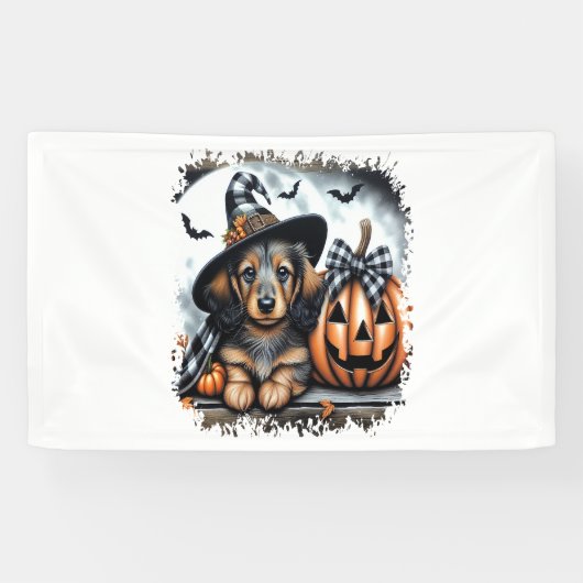 Dachshund Dog Halloween Spandoek (Horizontaal)