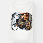 Dachshund Dog Halloween Spandoek (Verticaal)