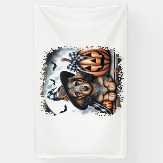 Dachshund Dog Halloween Spandoek (Verticaal)