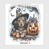 Dachshund Dog Halloween Sticker (Vel)